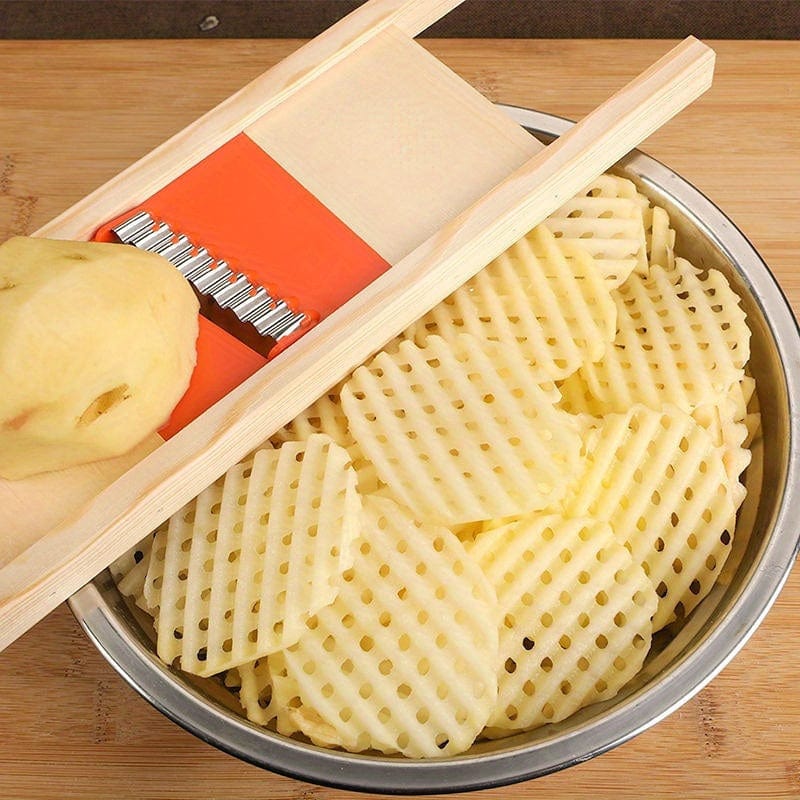 Krajalnica do ziemniaków żółto-czerwona - stal nierdzewna Żółty i czerwony / 1szt. Cuisine Pratique Polska
