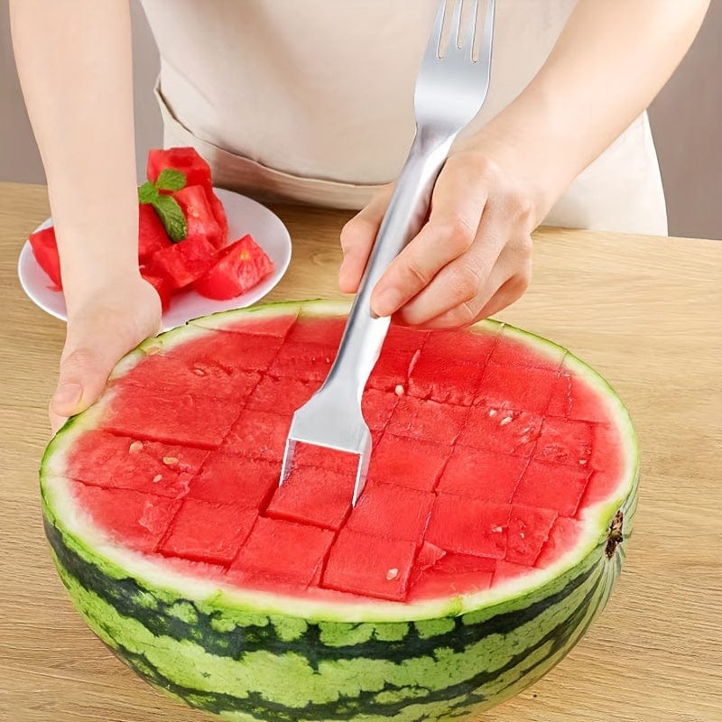 Krajalnica i wykrawacz do arbuza ze stali nierdzewnej - narzędzie kuchenne 2 w 1 do łatwego krojenia owoców i warzyw 1szt. Cuisine Pratique Polska