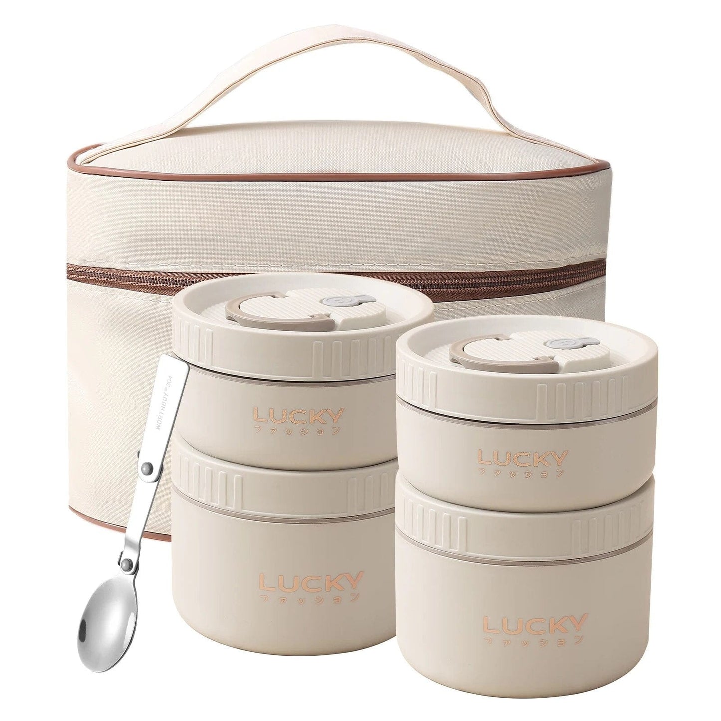 Lucky Japanese Bentos z torbą do przenoszenia 4 Cuisine Pratique Polska