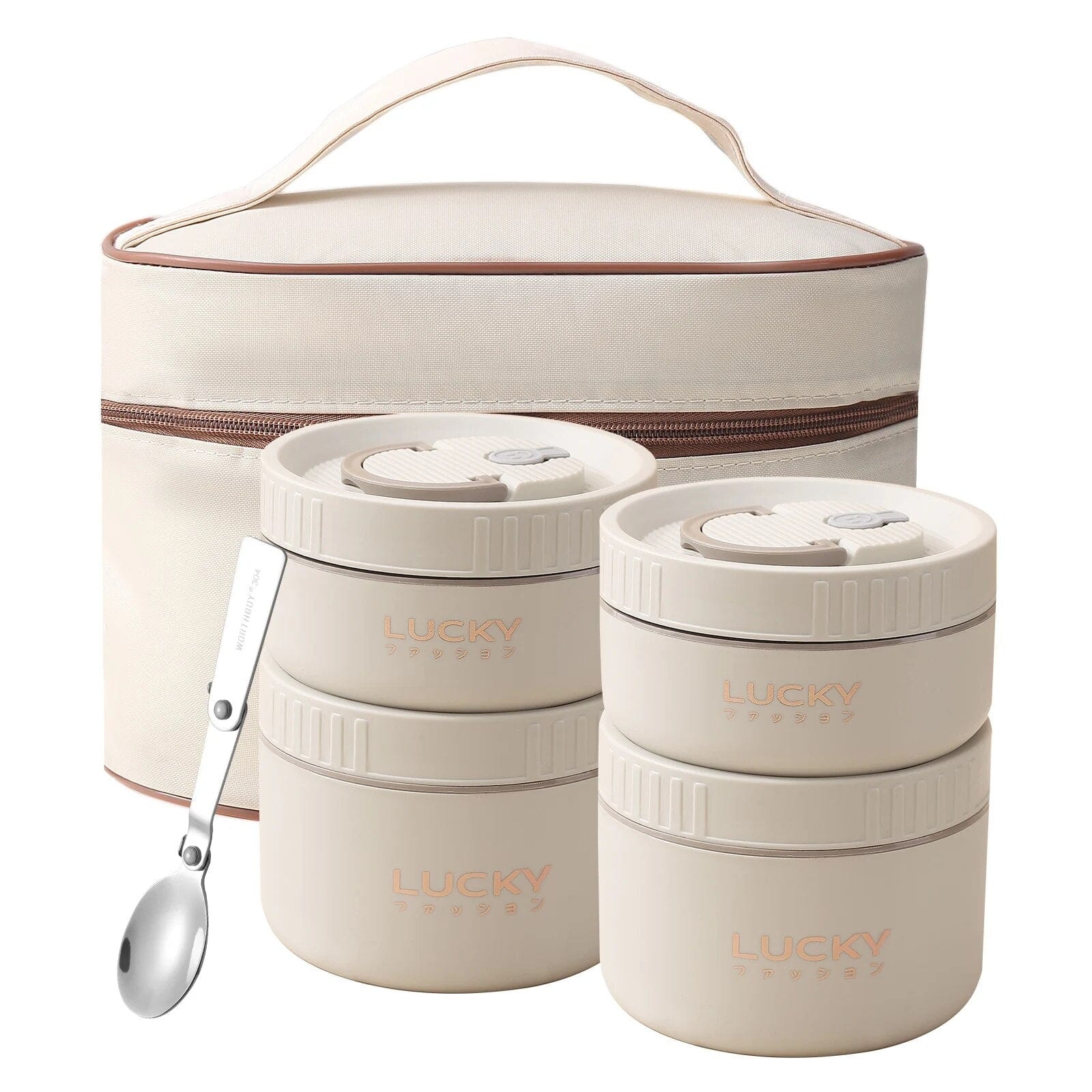 Lucky Japanese Bentos z torbą do przenoszenia 4 Cuisine Pratique Polska