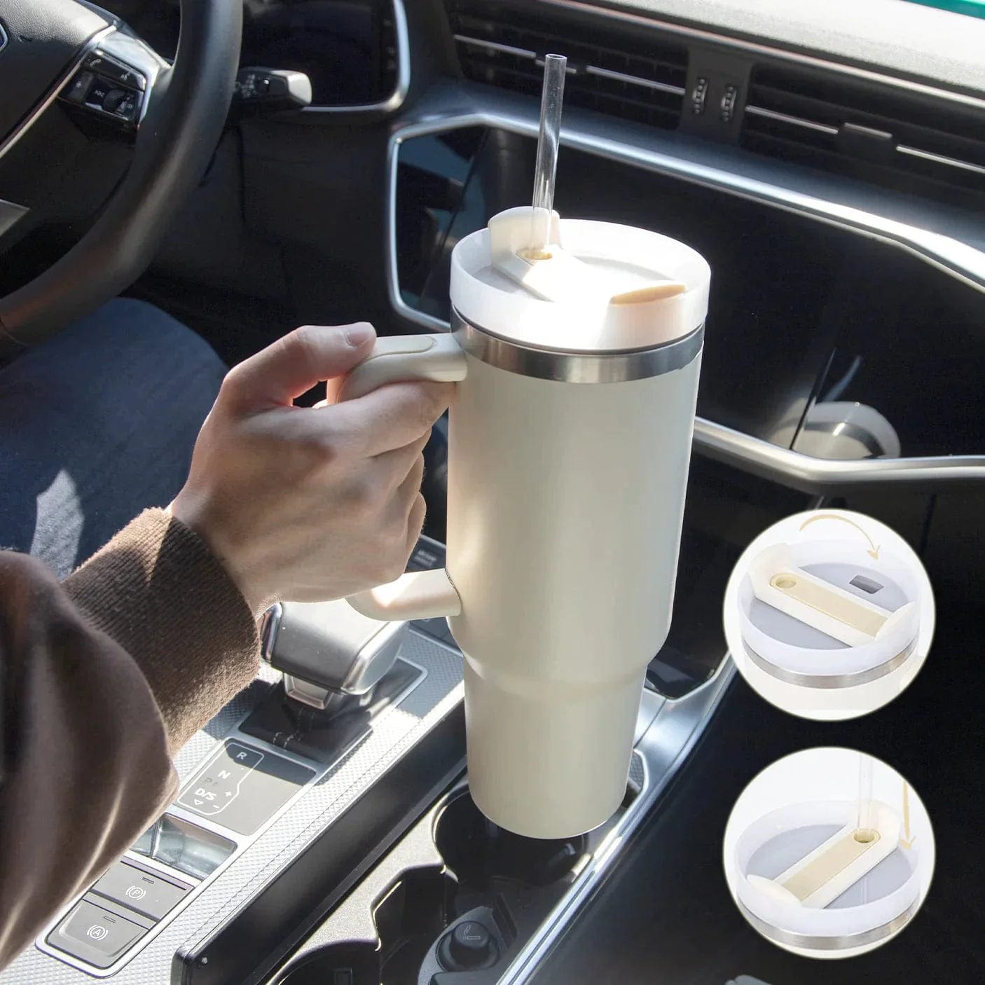 Mega Intelligent Insulated Bottle - Off-white (biała) Off White Cuisine Pratique Polska