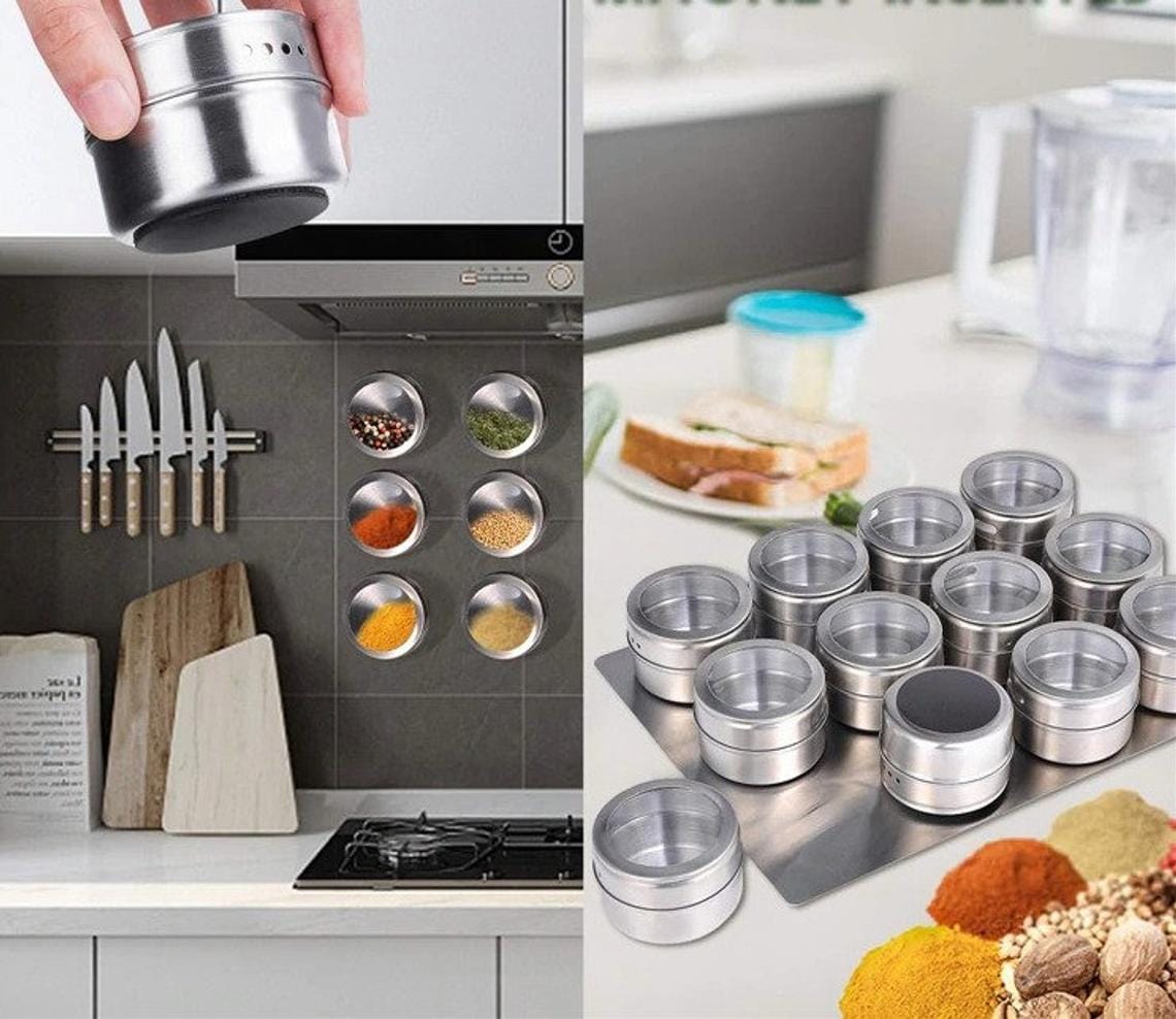 Metalowe słoiki do przechowywania przypraw Cuisine Pratique Polska