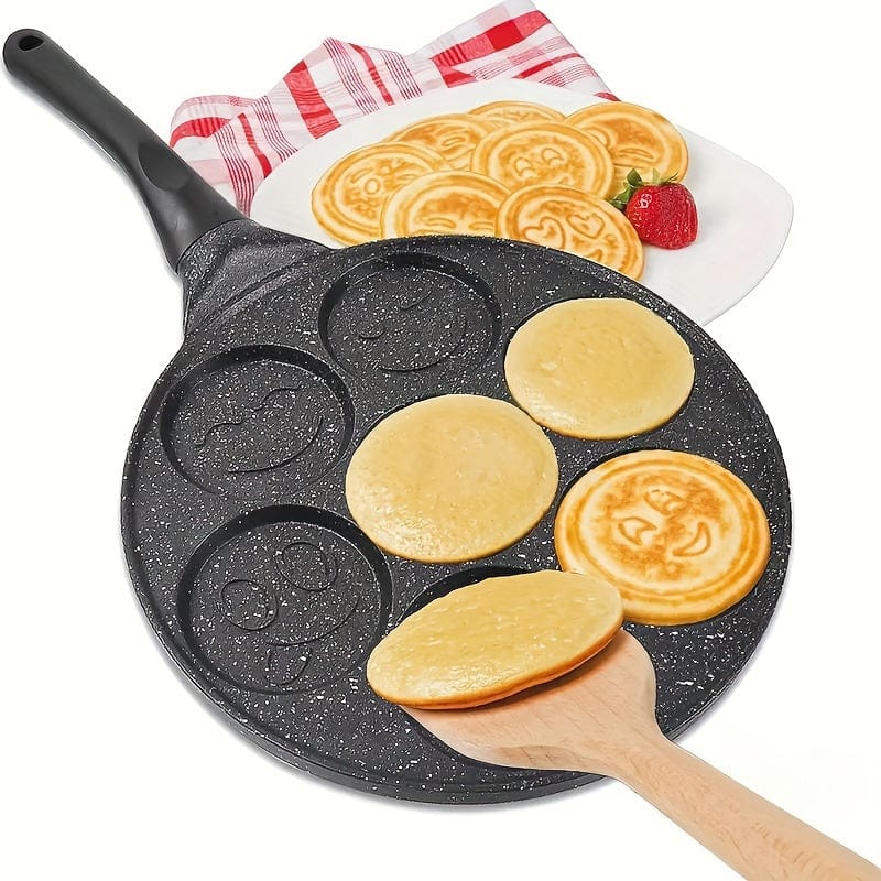 Mini grill do naleśników, patelnia z 7 foremkami Mubarak Eid Al-Adha 7-otworowa czarna patelnia Cuisine Pratique Polska