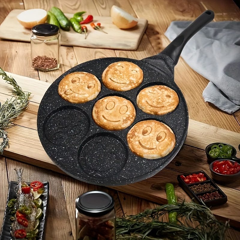 Mini grill do naleśników, patelnia z 7 foremkami Mubarak Eid Al-Adha 7-otworowa czarna patelnia Cuisine Pratique Polska