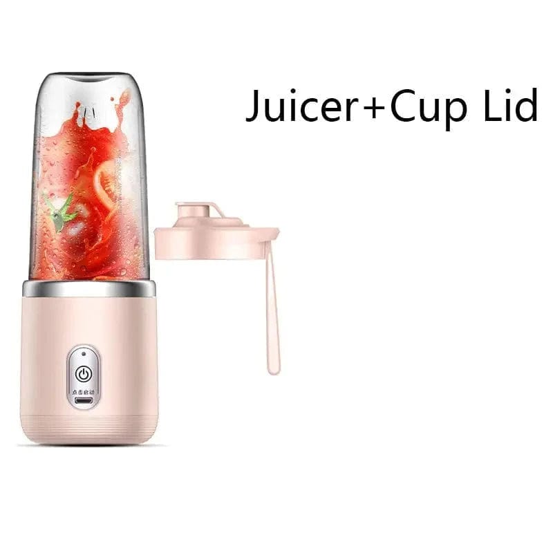 Przenośna elektryczna sokowirówka wielofunkcyjna 300 ml - niebieska/różowa Różowa pokrywa sokowirówki Cuisine Pratique Polska
