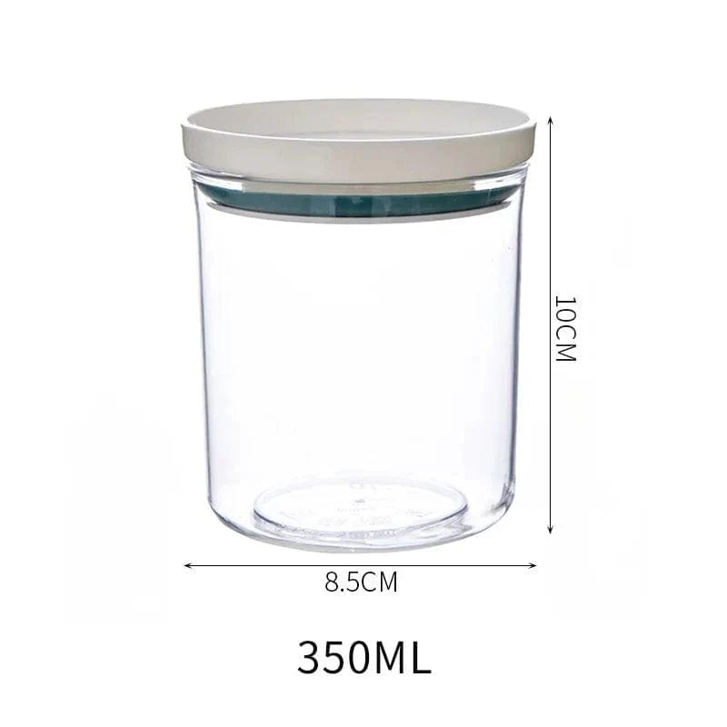 Przezroczyste hermetyczne puszki z kolorowym zamknięciem 350 ml / Niebiesko-zielony Cuisine Pratique Polska