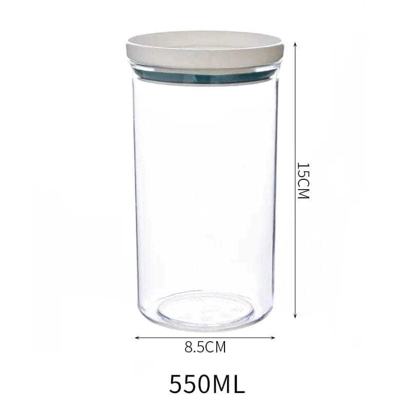 Przezroczyste hermetyczne puszki z kolorowym zamknięciem 550 ml / Niebiesko-zielony Cuisine Pratique Polska