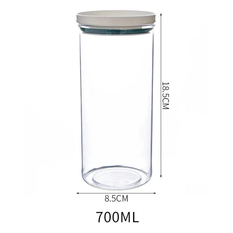 Przezroczyste hermetyczne puszki z kolorowym zamknięciem 700 ml / Niebiesko-zielony Cuisine Pratique Polska
