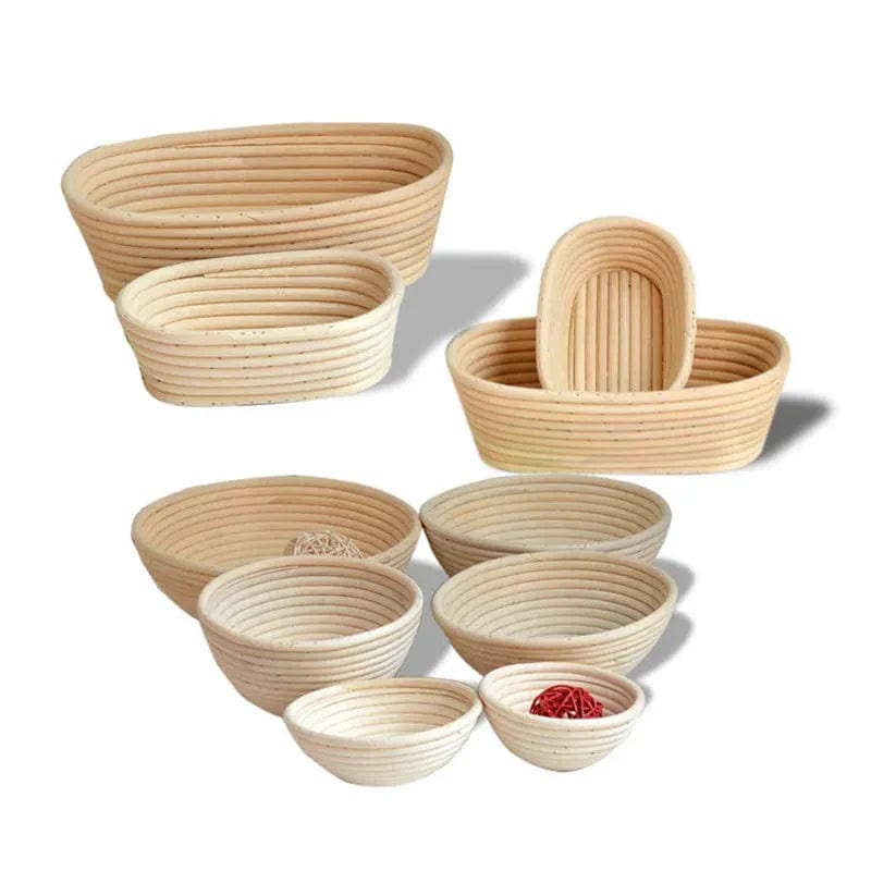 Rattanowy kosz do garowania chleba rzemieślniczego - Zestaw 2 sztuk - Certyfikat CE / CIQ / EEC / LFGB / SGS Cuisine Pratique Polska