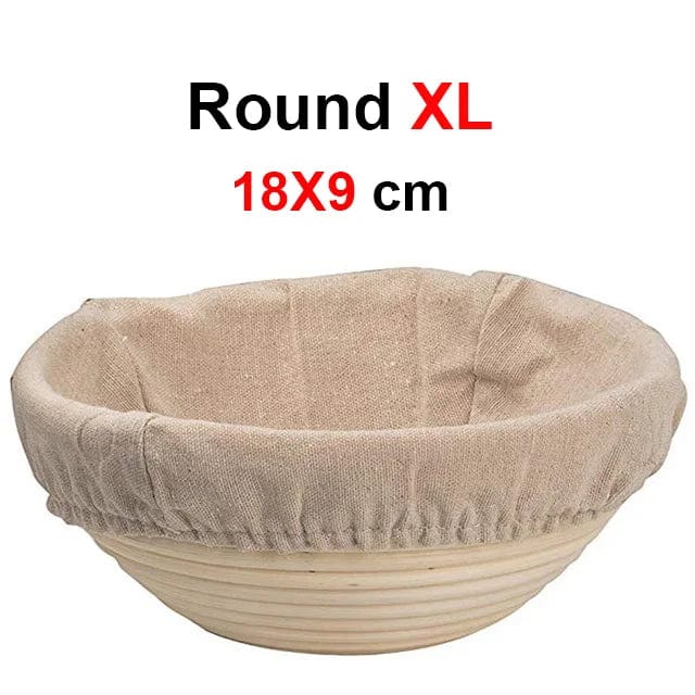 Rattanowy kosz do garowania chleba rzemieślniczego - Zestaw 2 sztuk - Certyfikat CE / CIQ / EEC / LFGB / SGS Okrągły 18X9 Cuisine Pratique Polska