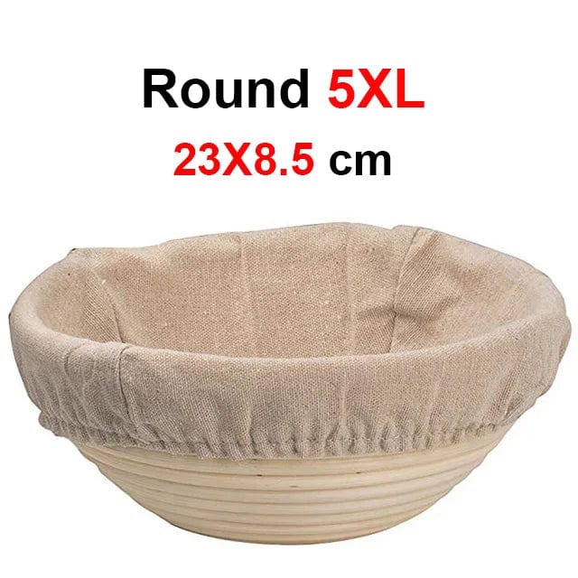 Rattanowy kosz do garowania chleba rzemieślniczego - Zestaw 2 sztuk - Certyfikat CE / CIQ / EEC / LFGB / SGS Okrągły 23X8.5 Cuisine Pratique Polska