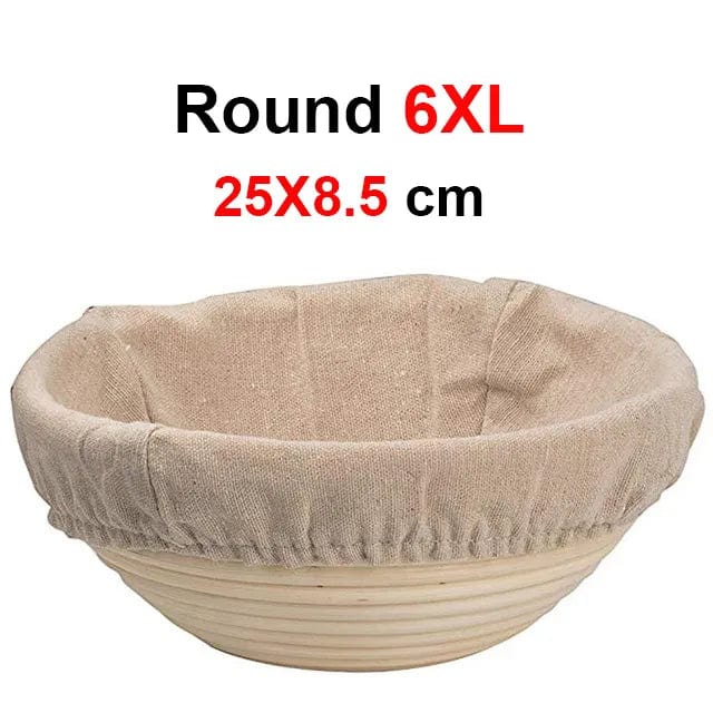 Rattanowy kosz do garowania chleba rzemieślniczego - Zestaw 2 sztuk - Certyfikat CE / CIQ / EEC / LFGB / SGS Okrągły 25X8.5 Cuisine Pratique Polska