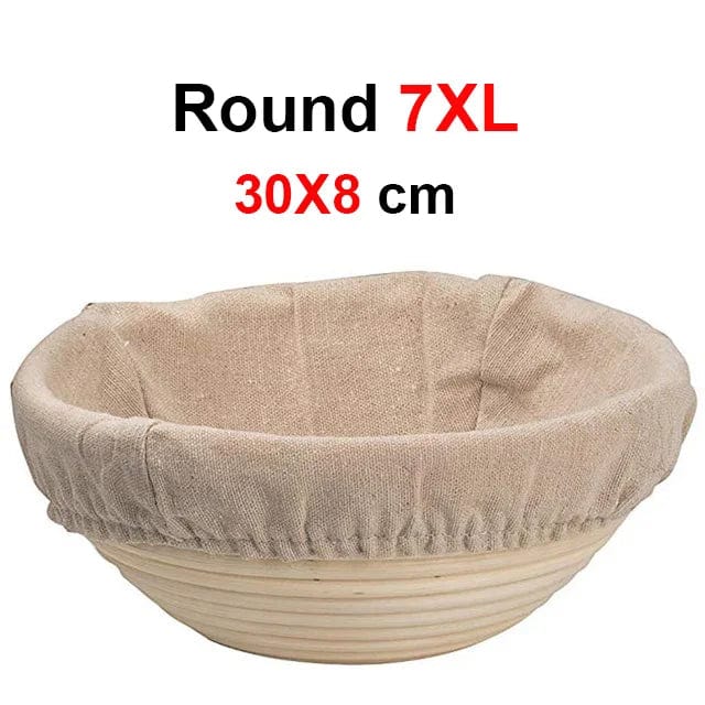 Rattanowy kosz do garowania chleba rzemieślniczego - Zestaw 2 sztuk - Certyfikat CE / CIQ / EEC / LFGB / SGS Okrągły 30X8 Cuisine Pratique Polska