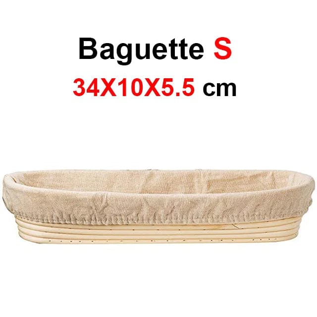 Rattanowy kosz do garowania chleba rzemieślniczego - Zestaw 2 sztuk - Certyfikat CE / CIQ / EEC / LFGB / SGS Pręt 34X10X5 Cuisine Pratique Polska