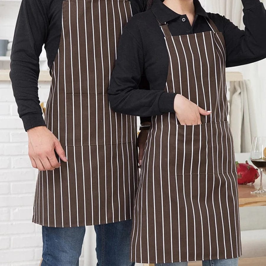 Regulowany fartuch kuchenny w paski dla dorosłych - idealny do restauracji, na kemping i do gotowania kaibaitiao Cuisine Pratique Polska