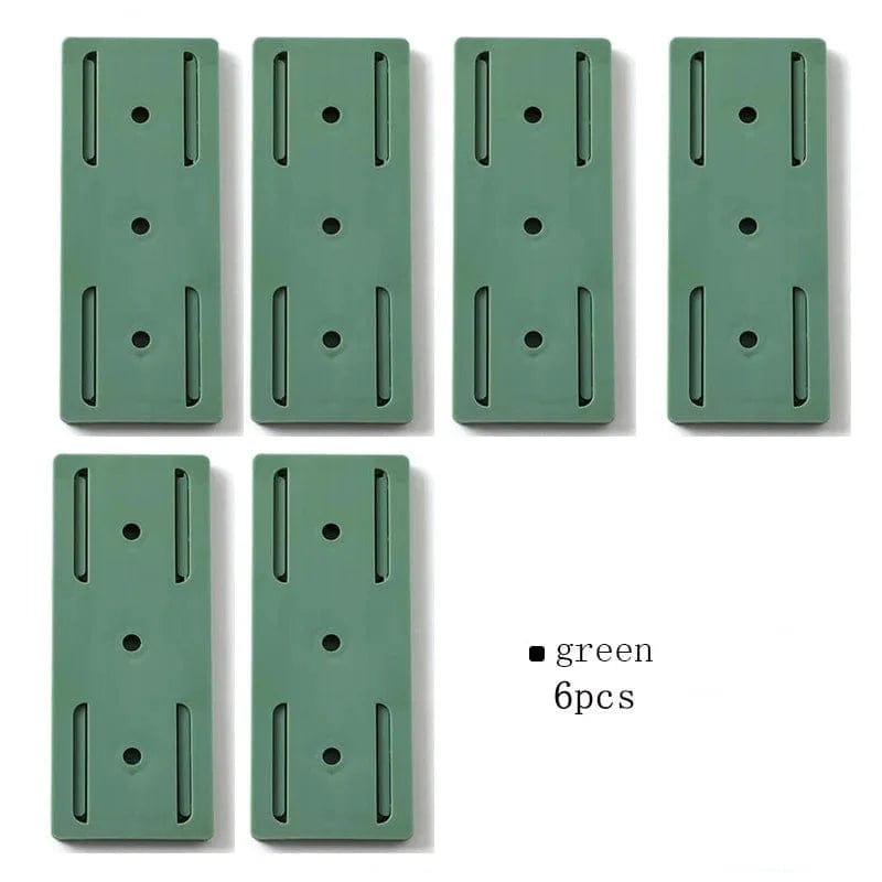 Samoprzylepne uchwyty ścienne do kuchni i biura 6PCS Green / CHINY Cuisine Pratique Polska