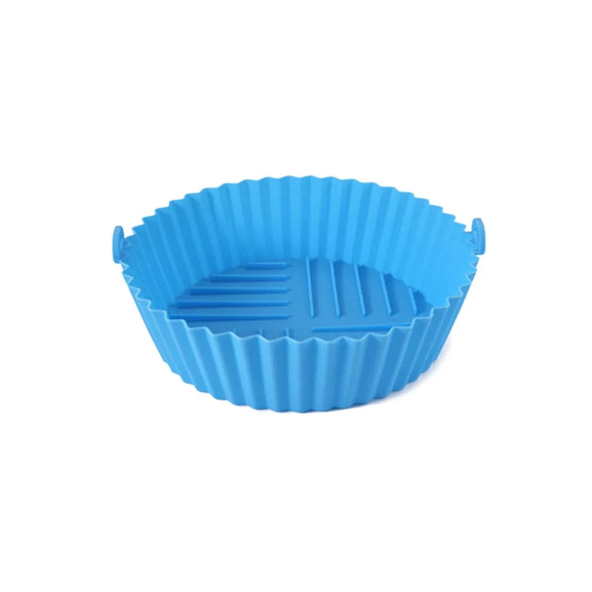 Silikonowa mata kuchenna do frytownicy powietrznej - łatwa do czyszczenia i odporna na wysokie temperatury - składany okrągły model - jakość spożywcza niebieski duży Cuisine Pratique Polska