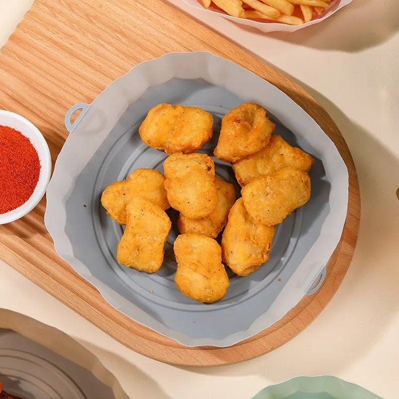 Silikonowa taca do frytownicy wielokrotnego użytku, nieprzywierająca okrągła podkładka do kuchenki mikrofalowej - Wkładka do piekarnika i frytownicy powietrznej CHINY / 3szt. Cuisine Pratique Polska
