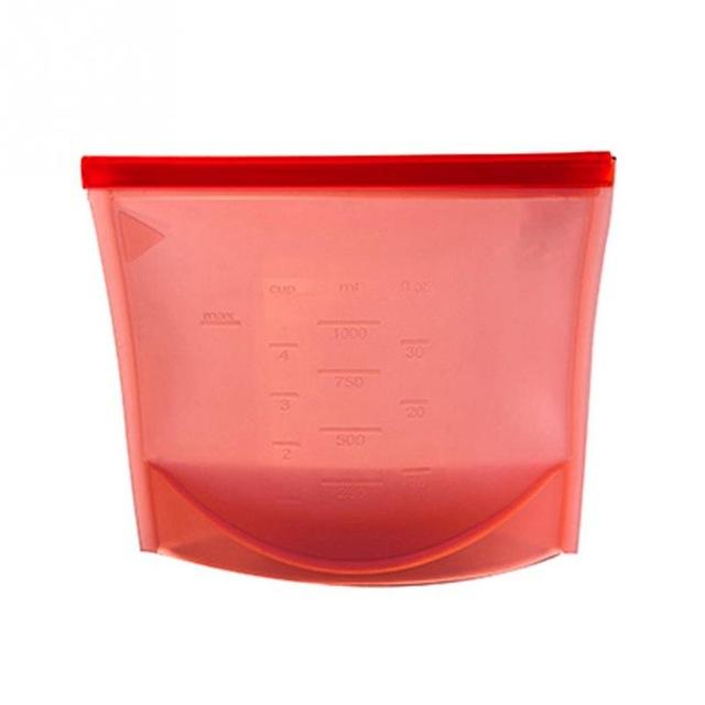 Silikonowe torebki do zamrażania (wielokrotnego użytku) 1.5 / Czerwony Cuisine Pratique Polska