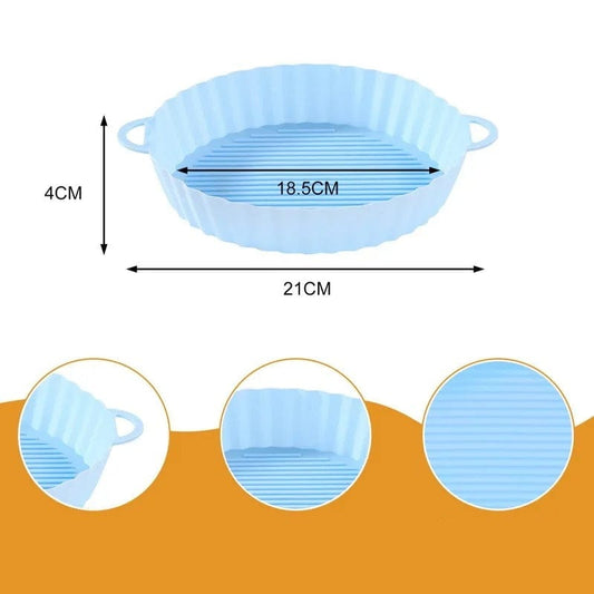 Silikonowy kosz do frytownic bezolejowych (18,5x21x4 cm) Niebieski Cuisine Pratique Polska