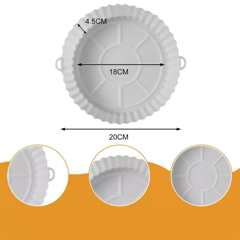 Silikonowy kosz do smażenia we frytkownicy powietrznej (18x20x4,5 cm) Biały Cuisine Pratique Polska