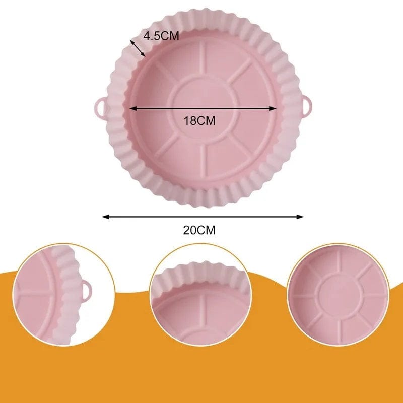 Silikonowy kosz do smażenia we frytkownicy powietrznej (18x20x4,5 cm) Róża Cuisine Pratique Polska