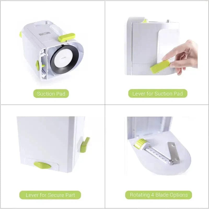 Spiralizer do warzyw 4 w 1 z przyssawką - nóż do cukinii Biały Cuisine Pratique Polska