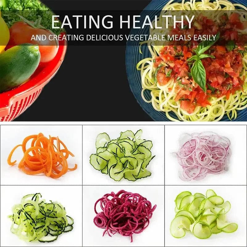 Spiralizer do warzyw 4 w 1 z przyssawką - nóż do cukinii Biały Cuisine Pratique Polska