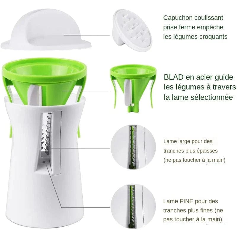 Spiralizer do warzyw ze stali nierdzewnej - krajalnica do spaghetti z cukinii Tytuł domyślny Cuisine Pratique Polska