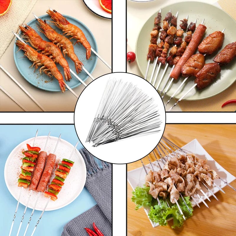 Szaszłyki do grilla ze stali nierdzewnej wielokrotnego użytku (zestawy) Cuisine Pratique Polska
