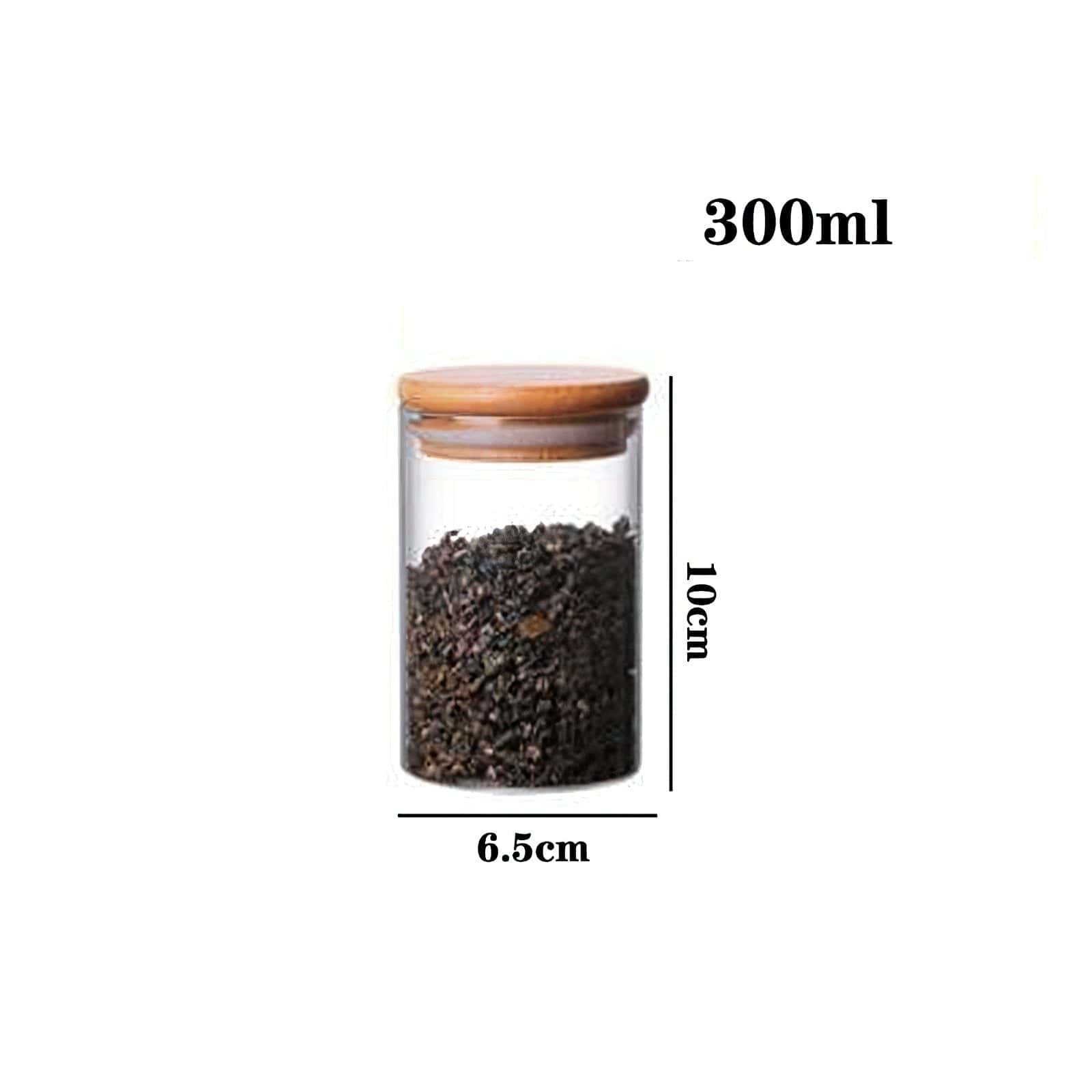 Szklane słoiki z bambusowymi pokrywkami 300 ml Cuisine Pratique Polska