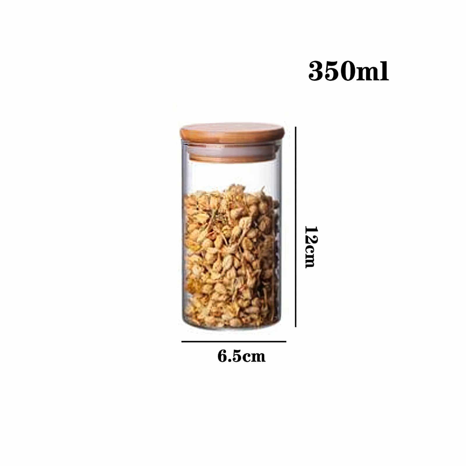Szklane słoiki z bambusowymi pokrywkami 350 ml Cuisine Pratique Polska
