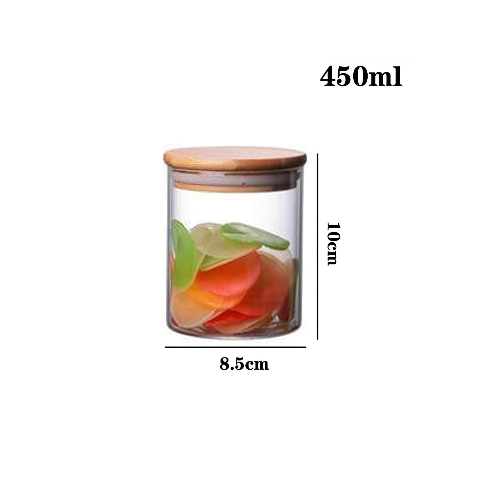 Szklane słoiki z bambusowymi pokrywkami 450 ml Cuisine Pratique Polska