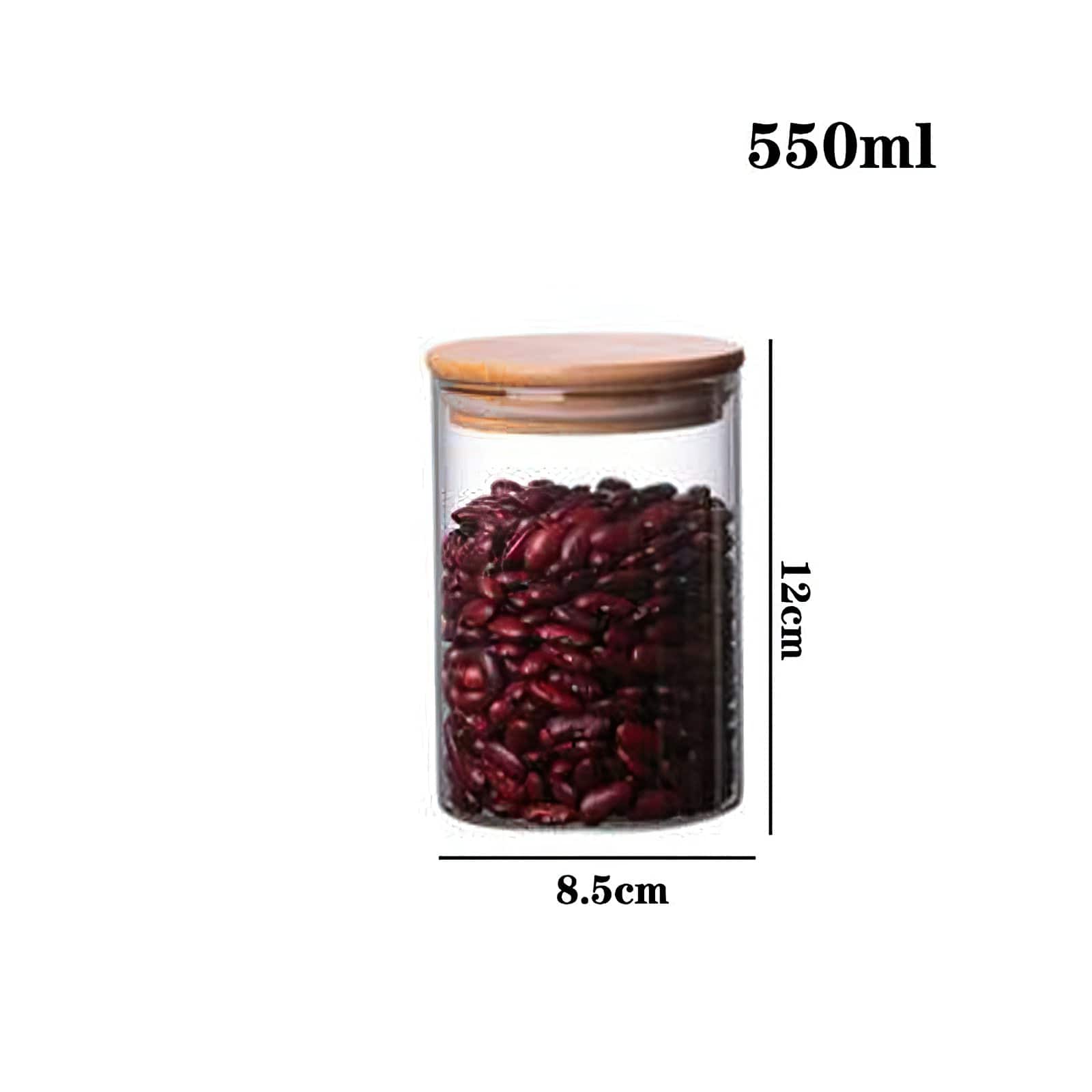 Szklane słoiki z bambusowymi pokrywkami 550 ml Cuisine Pratique Polska