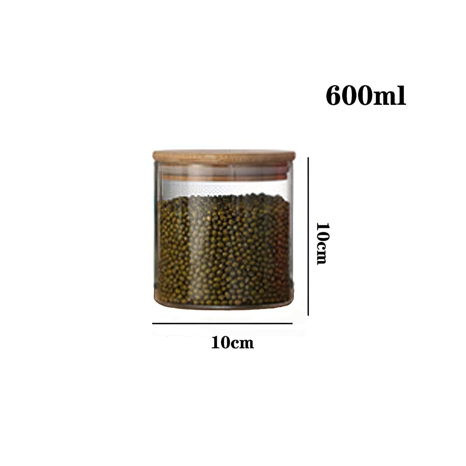 Szklane słoiki z bambusowymi pokrywkami 600 ml Cuisine Pratique Polska