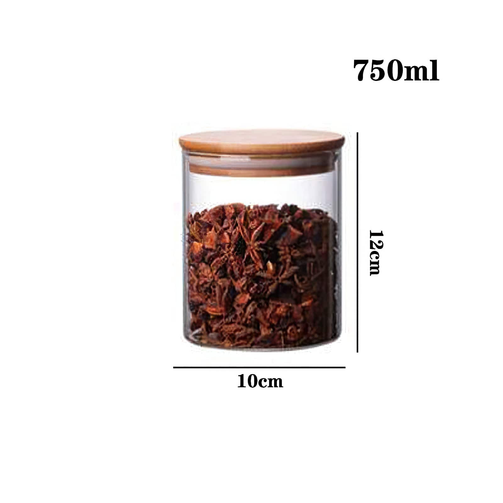 Szklane słoiki z bambusowymi pokrywkami 750 ml Cuisine Pratique Polska