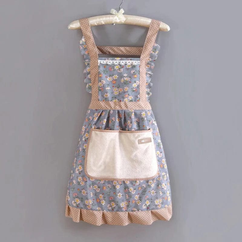 Tradycyjny fartuch kuchenny vintage z lat 50. 100% bawełna Cuisine Pratique Polska