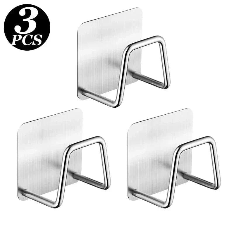 Uchwyt do zlewu ze stali nierdzewnej, zestaw od 1 do 6, samoprzylepny uchwyt, ociekacz, schowek ścienny 3PCS Cuisine Pratique Polska