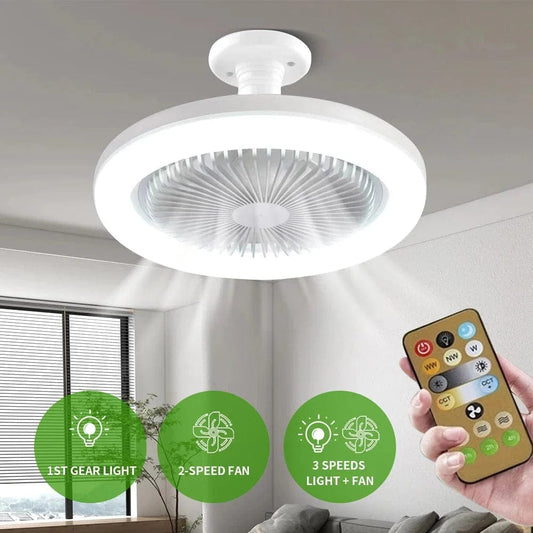 Wentylator sufitowy LED E27 do salonu i sypialni - JOYINLED Cuisine Pratique Polska