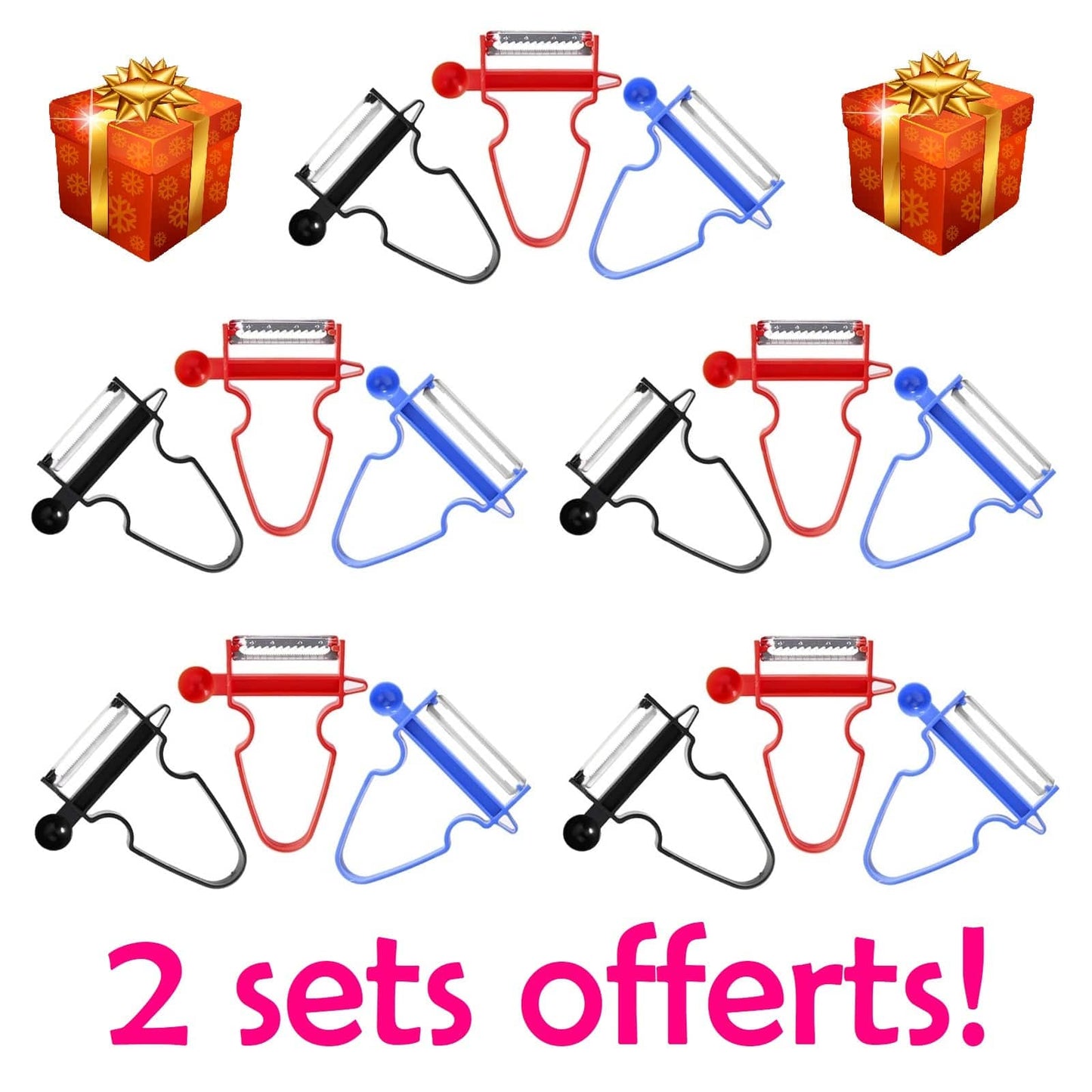 Wielofunkcyjne krajalnice i obieraczki do warzyw 3 kupione zestawy = 2 darmowe 🎁🎁 Cuisine Pratique Polska