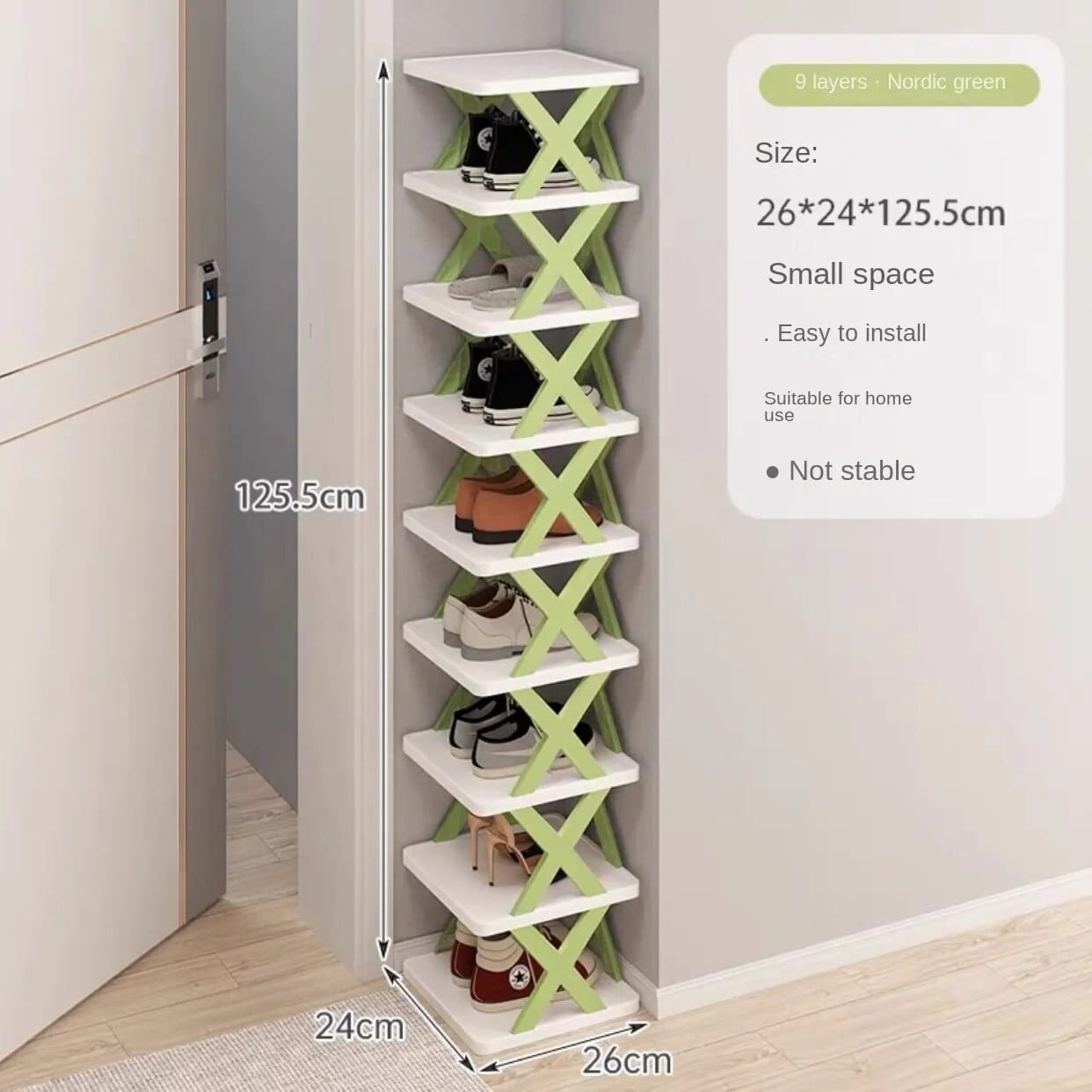 Wielopoziomowy schowek na buty 9 pięter / Zielony Cuisine Pratique Polska