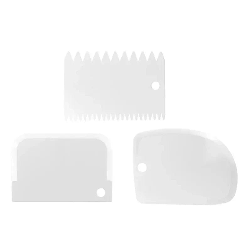 Zestaw 3 skrobaków do kremu do ciast DIY Biały Cuisine Pratique Polska