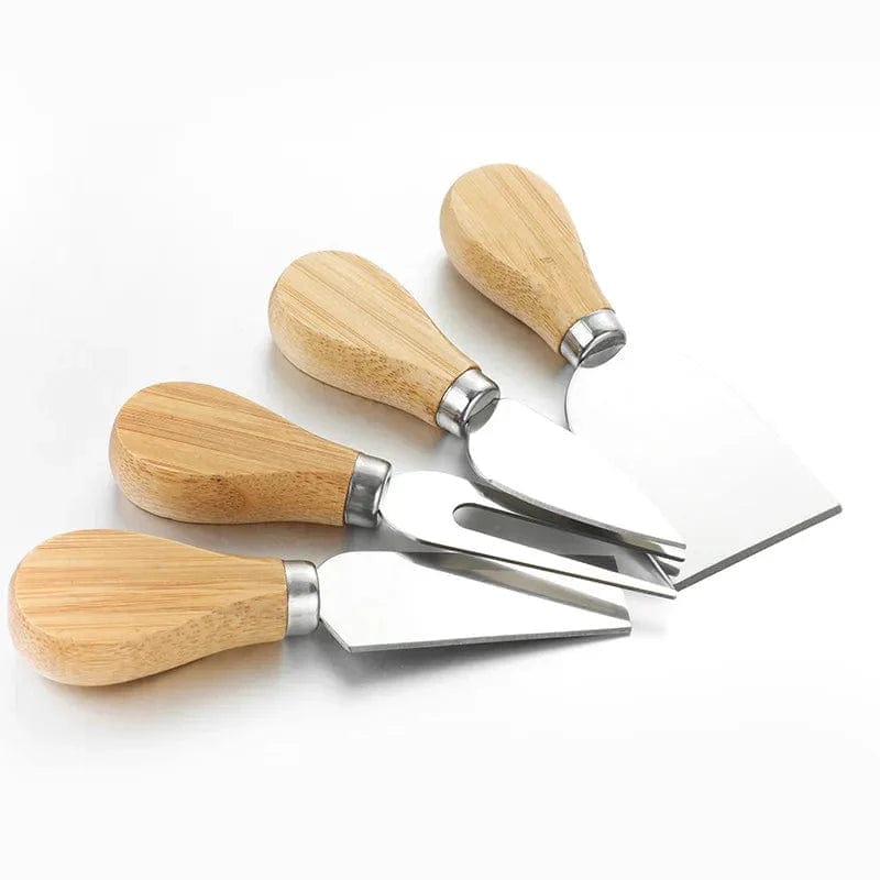 Zestaw noży do sera ze stali nierdzewnej z dębową rękojeścią 01 Cuisine Pratique Polska